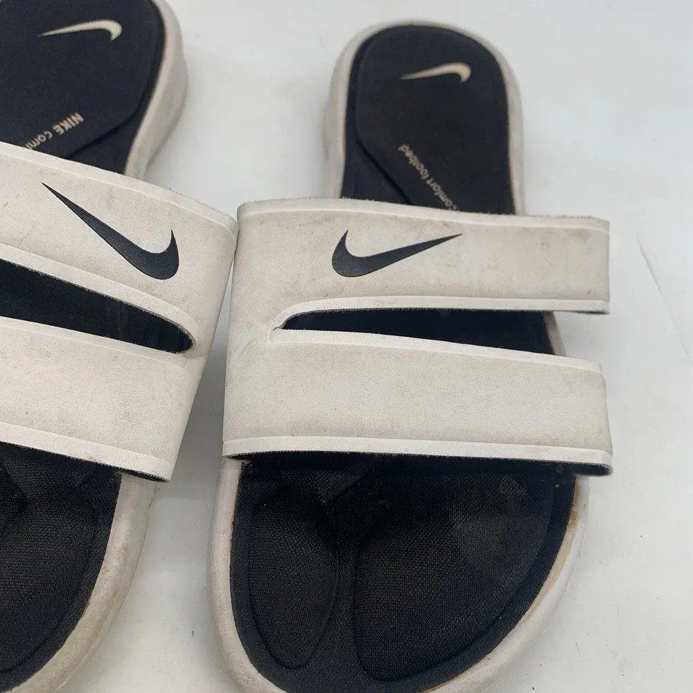 Nike Comfort Footbed Flip Flops Womens 9 White Thong Sandals Support Slides